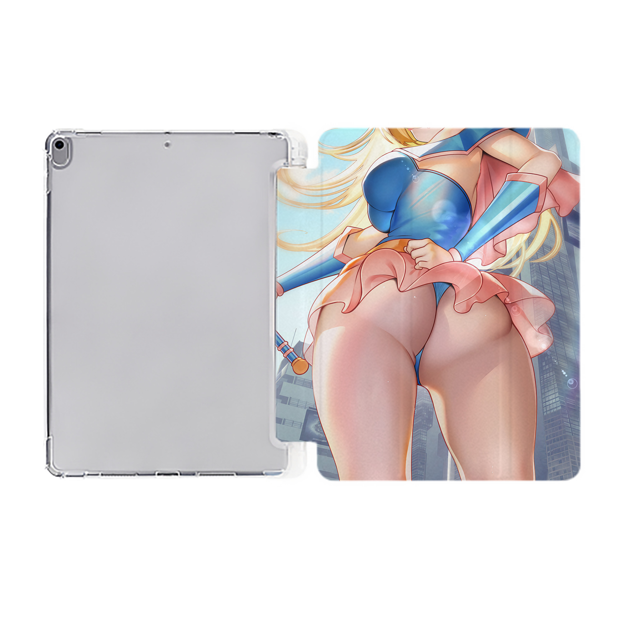（画像用） 遊☆戯☆王 Yu-Gi-Oh! IPad ケース ペン収納付き 三つ折りスタンド PUレザー×シリコン 対応機種9.5/10.5/10.9インチ